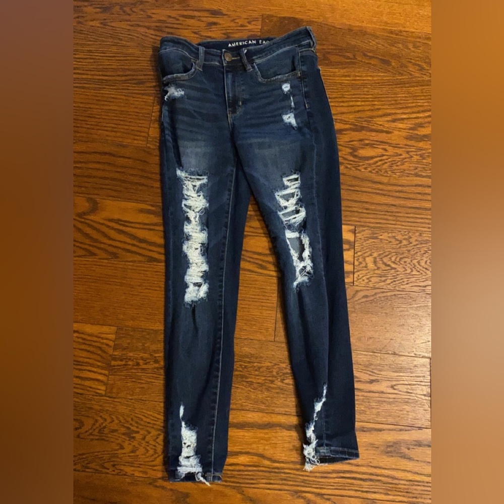 American eagle outfitters next level stretch dark skinny jeans